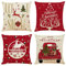 Deko Kissenbezug 45x45 4er Set Kissenbezüge Hirsch Weihnachten Leinen für Gartenlounge Couch Dekokissen Kuschelkissen Wohnzimmer Kissenhülle Garten Outdoor Kissen Sofakissen Couchkissen Zierkissen