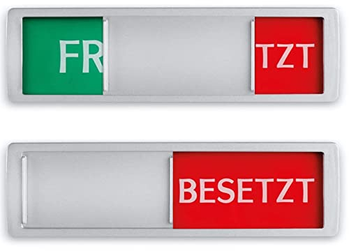 2×FREI - BESETZT Schild,DBAILY Magneten Mit Schieber Universal Vacant Occupied Sign for Bathroom Door Klebeschild Schilder Mit 3m Kleber Für Tagungsräume Büro Parkhaus Toilette Und andere Orte