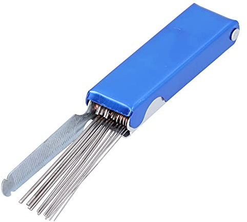 Kit D'outils De Réparation De Nettoyage par Pulvérisation D'aérographe 12 en 1,Aiguille De Nettoyage De Buse, Nettoyeur De Buse avec Boîte De Rangement pour Nettoyeur D'aiguilles Accessoires