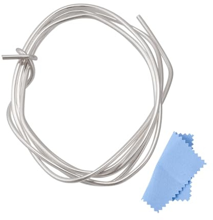 Craftdady 0.5 meter 925 Sterling Silver Wire 18 Gauge 1 mm Round Soft Jewelry Wire with Silver Polishing Cloth for DIY Jewelry Making Bracelet Wrapping Sculpting