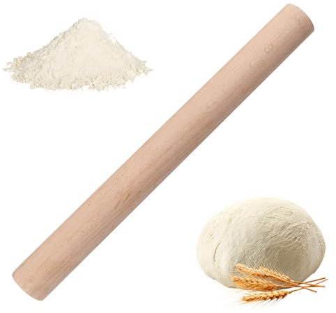Loovisse Mattarello Legno,Mattarello Impastare,mattarello per Ravioli,Mattar e llo Acciaio,mattare llo Piccolo,Accessori per Pasta, Pizze, Torte, Pasta Frolla,Biscotti e Frittelle (30 x 2.8 cm)