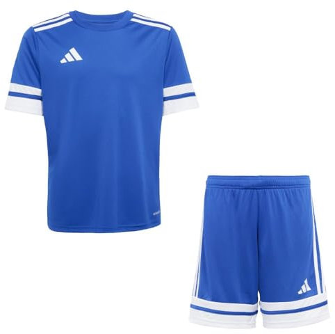 Addias Trikotsatz Kinder blau weiß Squadra 25 Gr/152 - Sportbekleidung Set