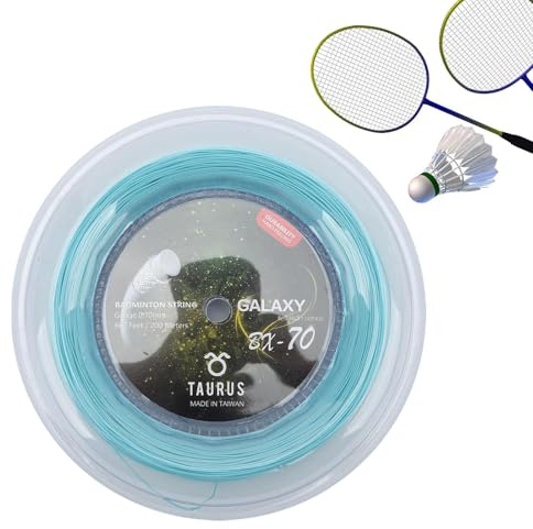 Générique Corde pour Badminton | Raquette de Badminton avec Cordage de Remplacement | Fil à Haute Élasticité 200m pour Débutants et Joueurs Confirmés