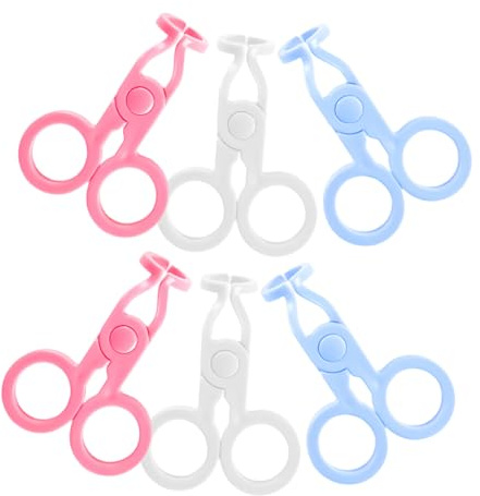 WRITWAA Lens Tweezers and Lens Remover Clips 6pcs Set Portable Cosmetic Accessories with Clamps for Contact Handling and Removal Suitable for Contact Wearers