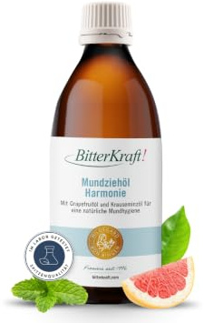 BitterKraft! Aceite bucal para extracción de aceite, armonía, 250 ml, según Hildegard von Bingen, cuidado bucal natural, hierbas monásticas, vegano y sin aditivos, fabricado en Alemania