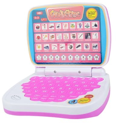 Qectial Máquina de Aprendizaje para Bebés, Juego de Estudio Informático, Juguete de Computadora Portátil de Aprendizaje para Niños, para Niños