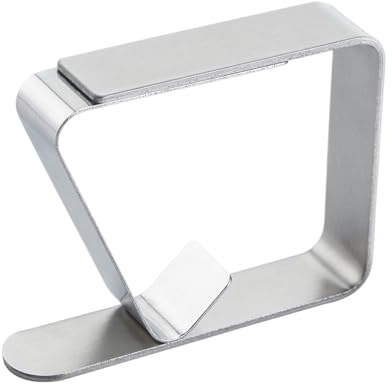 Genérico Abrazaderas para Cubierţas De Mesa - Clip para Mantel De Acero Inoxidable, Abrazadera De Agarre Ajustable, Diseño Portátil | Herramienta Picnic, Comedor, Hogar, Cocina, Restaurante, Prot