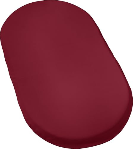 Erwin Müller Baby-Spannbettlaken Murnau Single-Jersey - weinrot Größe 40x70 cm oval - hautfreundlich, atmungsaktiv, bügelfrei, strapazierstark