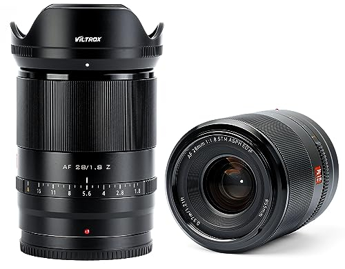 VILTROX AF 28mm F1.8 Vollformat Weitwinkel Objektiv Prime Autofokus für Nikon Z-Mount Z30 Z50 Zfc Z5 Z6 Z7 Z5II Z6II Z9