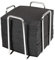 Hostelnovo - Portatovaglioli in acciaio inox con 50 tovaglioli neri da cocktail 10 x 10 cm