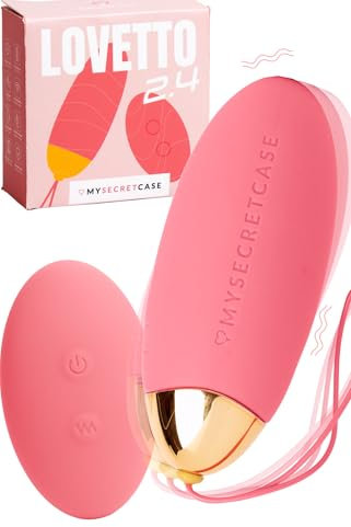 MySecretCase Ovetto Vibrante con Comando a Distanza fino a 10m Vibratoreper Donna Punto G Squirting 9 Modalità di Vibrazioni Vibratoreper Donna Piccolo Impermeabile (Rosa)