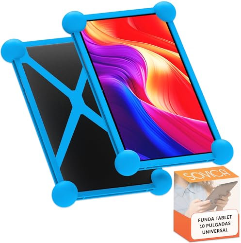 Custodia tablet 10 pollici universale silicone valida per tutti i tablet pc da 10 presenti sul mercato (Blu)