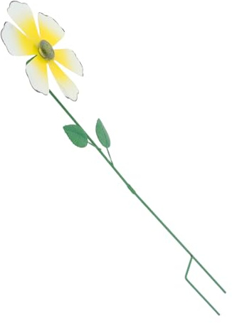 iplusmile Decoración Jardín Flor Metálica Giratoria Estaca de Hierro para Césped Exterior Spinner Viento Jardín Escultura Floral para Paisajismo Exterior Fácil Instalación Atractiva para
