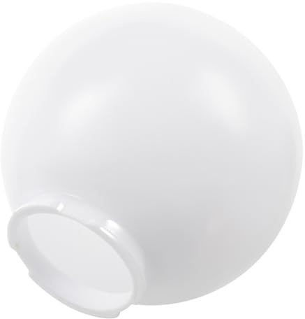 FIXOSHEE Pantalla Redonda para Lámpara de Exterior 20 Cm Material Acrílico Color Leche Difusor de Luz para Jardín Hogar Accesorio de Lámpara de Pie Reemplazo de Globo Luminoso