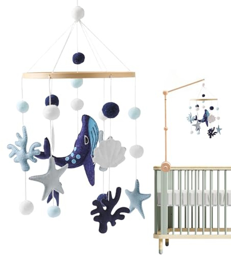 Mobile Musical pour Bébé Lit Bébé - Mobile Neutre Thème,Jouet Éveil Pour Enfant Berceau Chambre Garderie Maternelle Parc Maison