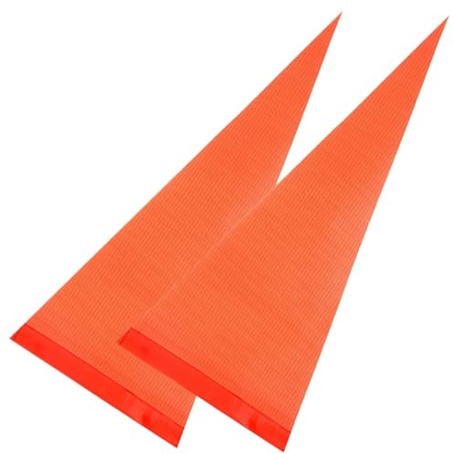 BESTonZON 2Pcs Bike Safety Flags High Visibility Triangular Warning Pennants for Bicycles Trailers Wheelchairs Urban Cycling Accessories
