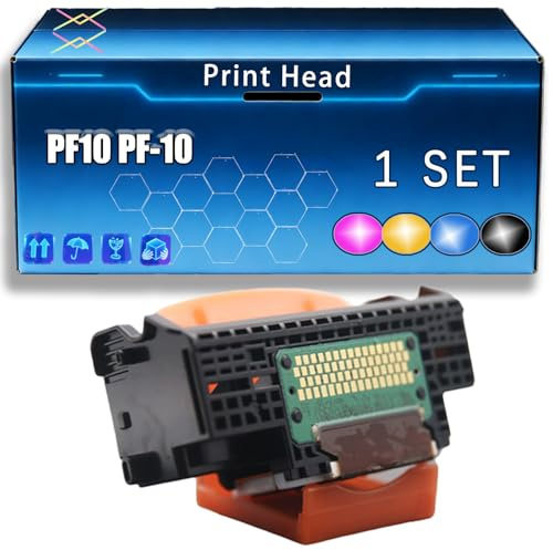 PF10 PF-10 Print Head Compatible for Canon imagePROGRAF PRO-1000 PRO-2000 PRO-4000 PRO-4000S PRO-6000S Printers, with Chip, Bright Colors Clear Printing (1 Set)