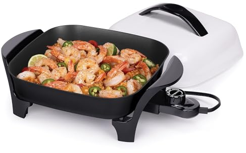Presto 06620 11-Inch Electric Skillet,Black/White
