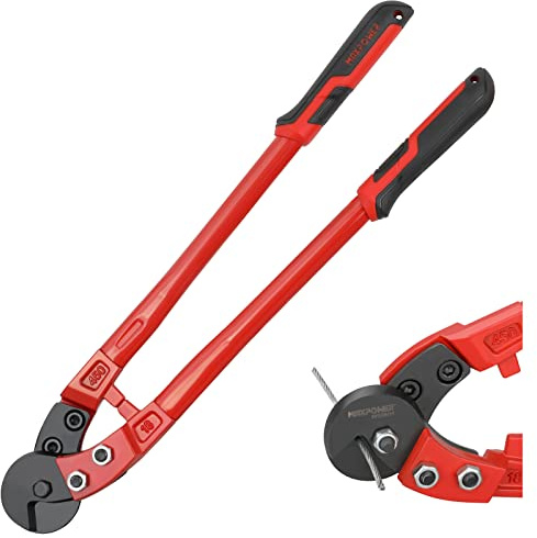 MAXPOWER Steel Cable Cutters,18-Inch Heavy Duty Wire Rope Cutter, Steel Wire Cutters Heavy Duty Industrial Strength Cable Cutter for Hard Wire Ropes, Stainless Steel Wire