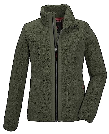 killtec Mädchen Fleecejacke/Übergangsjacke KOW 137 GRLS FLC JCKT, dunkeloliv, 164, 39879-000