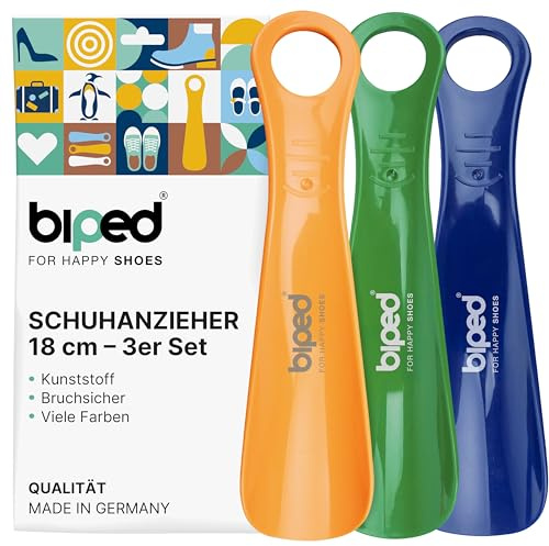 biped juego de 3 calzadores de plástico 18 cm – Mini cuernos de zapato de viaje ergonómicos – Accesorio práctico y compacto para niños y adultos z1570