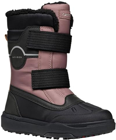 Geox J BUNSHEE PG Girl B Snow Boot, DK Rose/Black, 38 EU