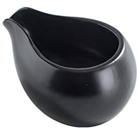 ZHIQISHI Small milk jug,Creamer Jug,Churn Jug,Pointed Mouth Design Latte Creamer Cup,Honey Syrup,Western Food Cafe Tableware Milk(Color:Black100ml) (Color : Black100ml)