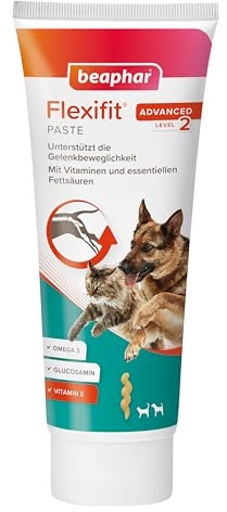 Beaphar BEAPHAR - Flexifit Paste Für Hunde Und Katzen - Unterstützt Die Gelenkbeweglichkeit Und Vitalität - Mit Vitamin C, Glucosamin, Omega 3 Und Vitamin E - 250 g