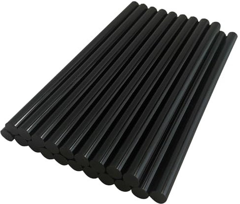 Raintwo 20 Pcs Hot Melt Glue Sticks 200mm x 11mm Black Adhesive for Hot Glue Gun