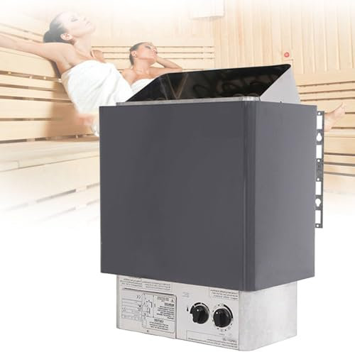 Calentador de Sauna EléCtrico de 4,5 A 9 Kw, ProteccióN Contra Sobrecalentamiento Termostato Calentador de Sauna EléCtrica, con Controlador de Pantalla Acero Inoxidable Inicio Spa Sauna Room,8KW