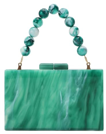 EVEOUT Clutch de Noche acrílico Mujer con Cadena Elegante Bolso de Mano de Novia para Fiesta Prom Boda