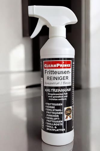 Limpiador para freidoras, 500 ml, para freidoras, acero inoxidable, para cestas, líquido Cleanprince