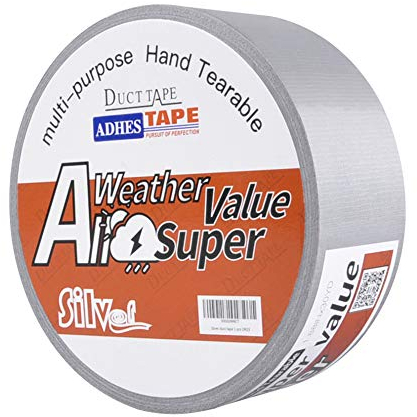 ADHES Duct Tape Silber klebeband Panzertape Panzerband Panzerklebeband,wasserfestes,starkes,für zum reparieren,befestigen,bündeln, verstärken, abdichten,48mm x 28m,1Rolle