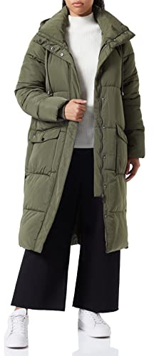 KAFFE dam Kaffe dam puffer jacka vadderad kappa quilted Longline huva Vadderad jacka