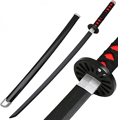 ZNLVZSH Espada samurái de Madera Demon Blade, Anime Cosplay Ninja Sword Props, para fanáticos de Navidad o cumpleaños Amantes del Anime Juguetes Decorativos, 41 Pulgadas, Kamado Tanjirou 2