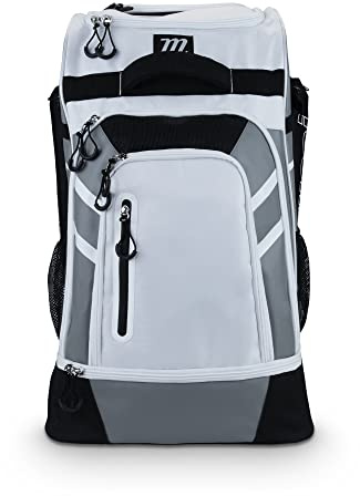 MARUCCI Convoy Wheeled Baseball BAT Pack White/Gray