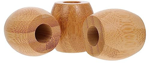 Alipis 3 Stücke Holz Zahnbürstenständer Nützlicher Bürstenhalter Fürs Badezimmer Vielseitige Zahnbürstenablage Hellbraun