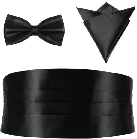 DEARMAMY 3 Pz da uomo per uomo accessori per da ballo abito da alla moda fazzoletto da taschino smoking impostare punto colletto a fiori Mancare sciarpa