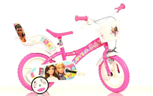 Dino Bikes Bicicleta de niña Barbie de 12 Pulgadas, Apta para niñas de Altura Entre 87 y 110 cm. Código de artículo: 612GL-02BA