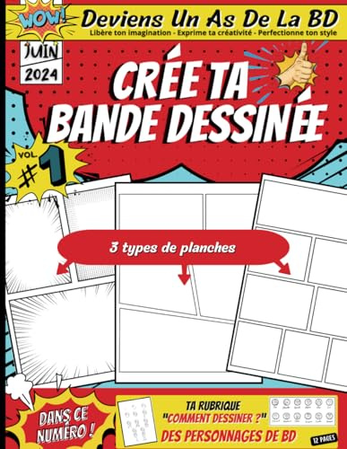 Crée Ta Bande Dessinée :: Bande Dessinée Vierge – Planches De BD Vierges À Compléter – Inclus 12 Pages Apprendre À Dessiner 12 Personnages - BD ... Pour Adultes, Ados & Enfants - DIY Comics