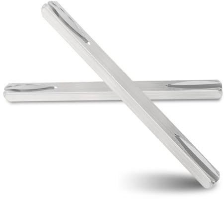 Beatific 2 unidades de barra de husillo, 8 mm x 80 mm, pasador cuadrado, herraje de puerta, pasador cuadrado de repuesto de acero galvanizado, pasador de fijación, tirador de puerta de acero, barra de