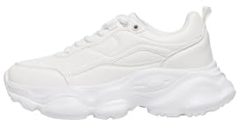 ONLY Damen Onlleni Pu Chunky Sneaker, White, 39 EU