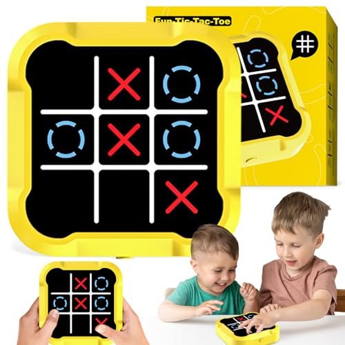 Gioco Tic Tac Toe,Console Portatile per Puzzle 3 In 1,Tris Elettronico Tic Tac Toe,Gioco Tris Elettronico,Giochi di Puzzle Smart Games,Giochi da Viaggio Portatili per Bambini e Adulti