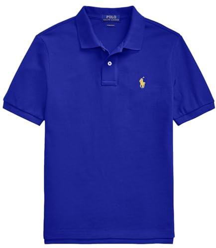 POLO RALPH LAUREN Boys' Classic Cotton Mesh Polo Shirt (RoyalBlue, L)