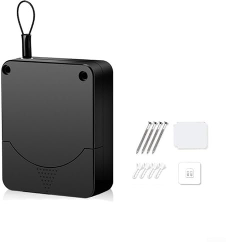 Sistema de cierre de puerta con instalación fuerte, solución fiable para uso diario en hogares (negro)