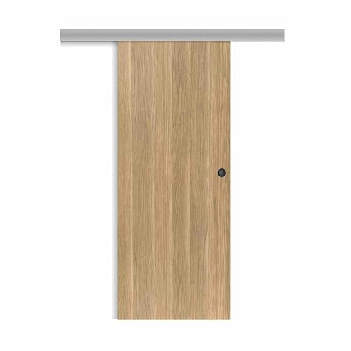 Porte coulissante applique Matild 63 cm avec cuvette ronde noire
