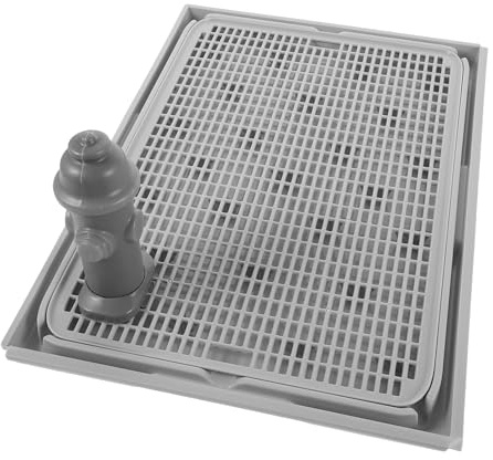 GANAZONO Inodoro de Plástico para Perros con Columna de Guiado, Entrenamiento para Cachorros, Protección del Piso, Limpieza Fácil, Adecuado para Terraza
