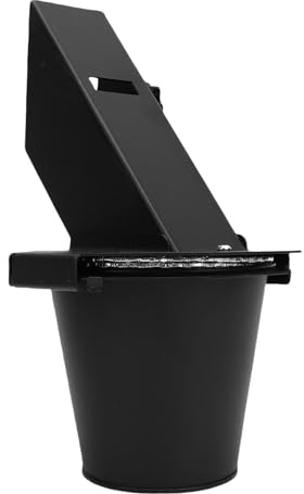 Picysa - Cubo de grasa para ahumadero, colector de grasa apto para rejillas Pit Z Recteq con caño vertidor lateral, 12 revestimientos de acero resistente y resistente