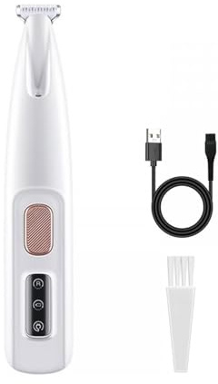 Patounet Tondeuse de précision pour chats — 35 dB ultra silencieuse, lame douce et hypoallergénique, charge USB, éclairage LED, compacte et portable