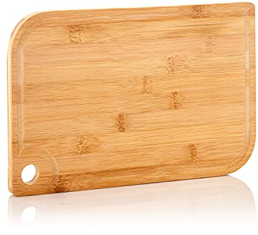 bambuswald© Tabla de cortar ecológica de bambú de S a XL con surco de Bambuswald | Tabla de cocina profesional y 100% ecológica para carne, verduras y queso | Extragrande